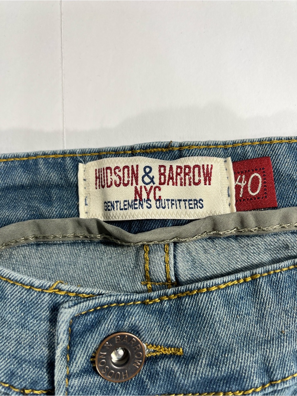 Slim Straight Light Blue Washed Men's Jeans - Picture 6 of 9